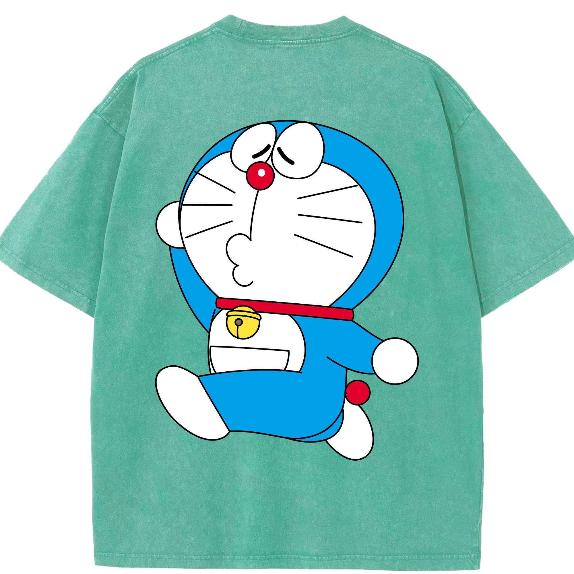 （画像用） ドラえもん Doraemon 綿100% ヴィンテージ風 半袖Tシャツ（背面プリント）